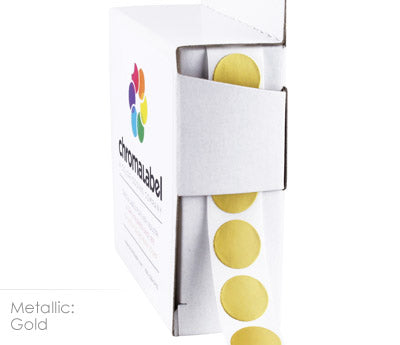 1/2" Permanent Round, Color-Code Dot Stickers: 1,000/Box