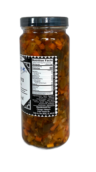 Gourmet Mild Giardiniera In Olive Oil Handmade In Chicago