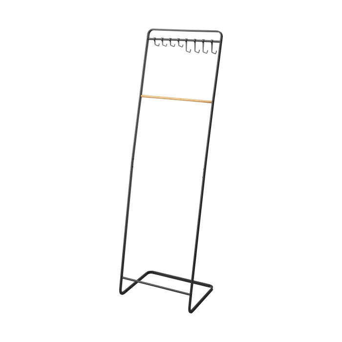 Coat Rack with Hat Storage (66" H)  - Steel + Wood