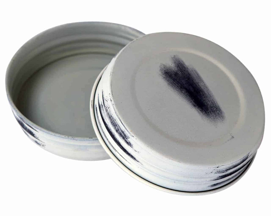 Antique White Shabby Chic Mason Jar Lids 4 Pack