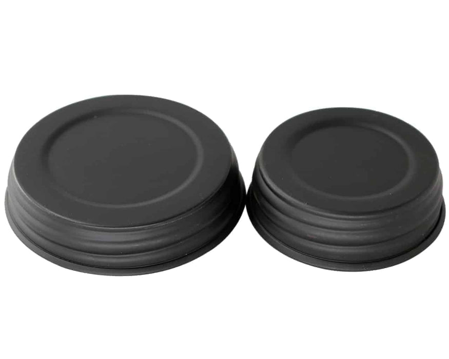 Black Vintage Reproduction Mason Jar Lids 4 Pack