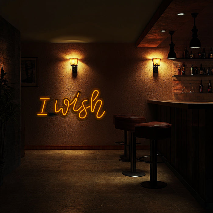 I Wish Metal Neon Wall Art- LN0143