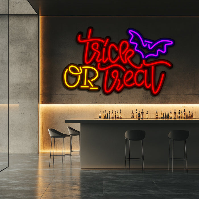 Trick or Treat Metal Neon Wall Art- LN0205