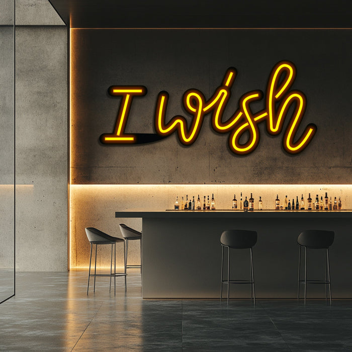 I Wish Metal Neon Wall Art- LN0143