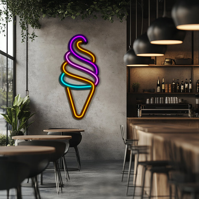 Ice Cream Metal Neon Wall Art- LN0217