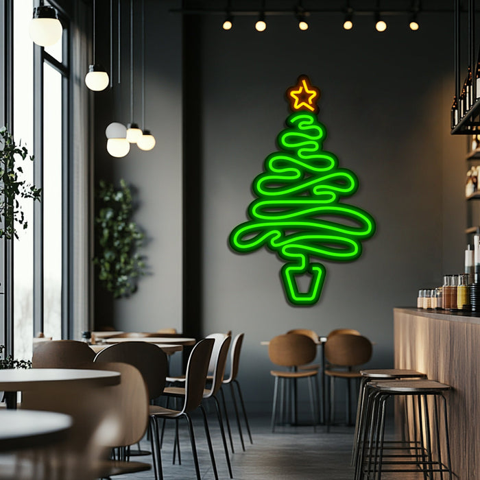 Merry Christmas Metal Neon Wall Art- LN0226