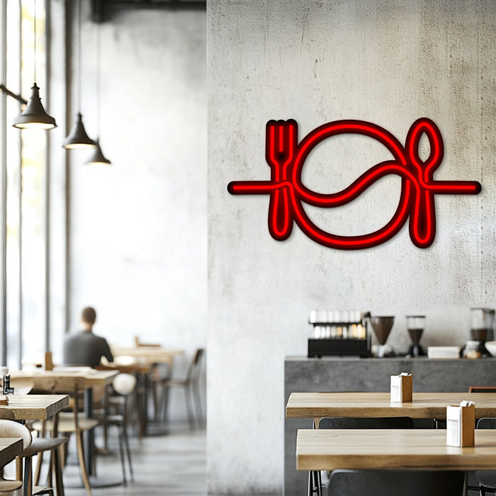 Meal Time Metal Neon Wall Art- LN0179