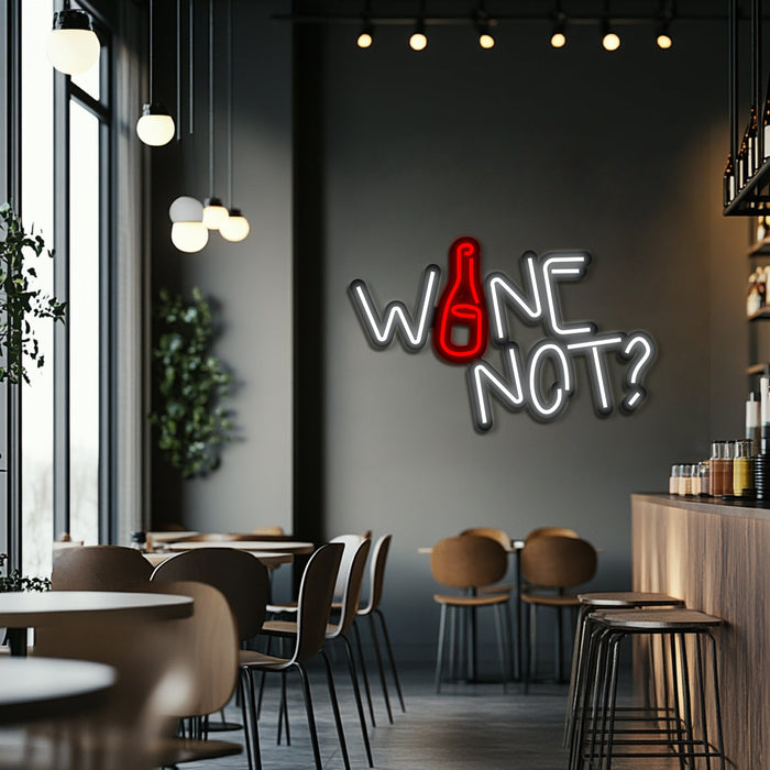 Wine Not Metal Neon Wall Art- LN0147