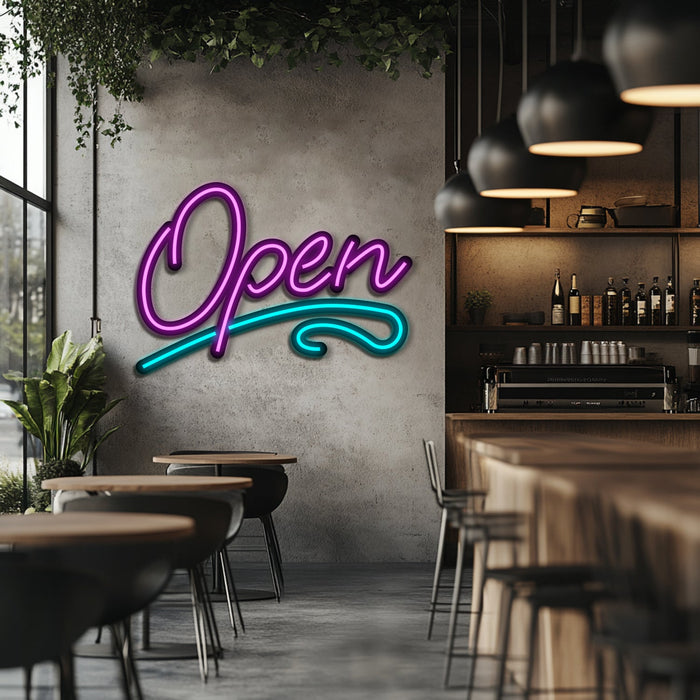 Open Metal Neon Wall Art- LN0218