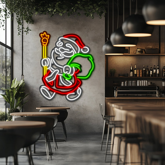 Merry Christmas Metal Neon Wall Art- LN0181