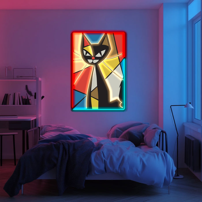 UV Printed Abstact Neon Wall Art- LV0115