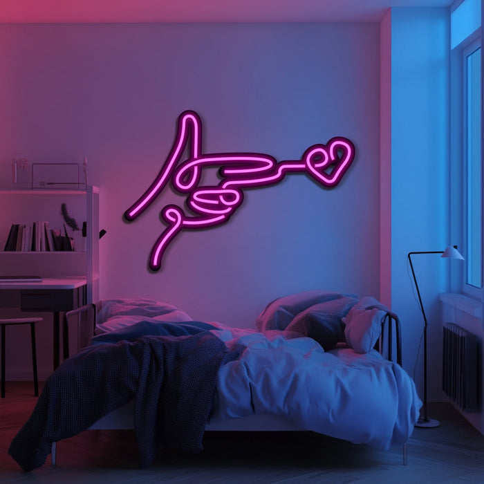 Heartfelt Weapon Metal Neon Wall Art- LN0126