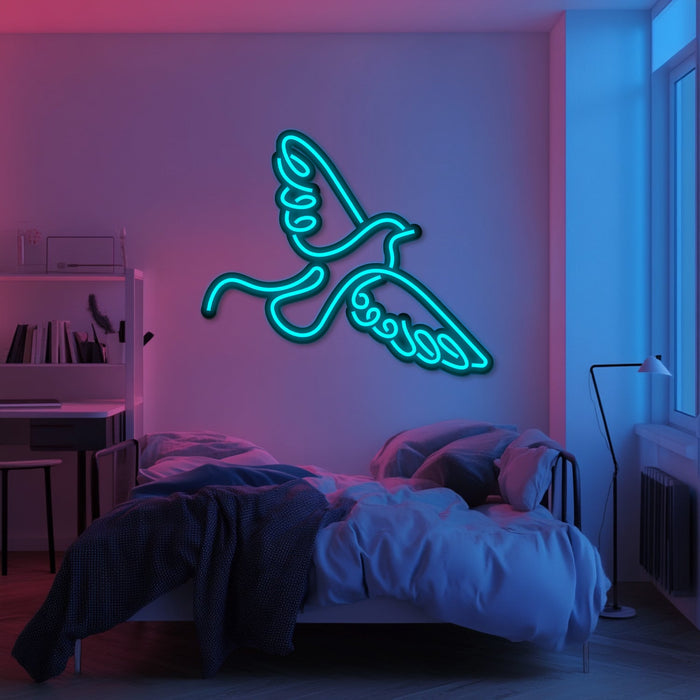 Bird Metal Neon Wall Art- LN0166
