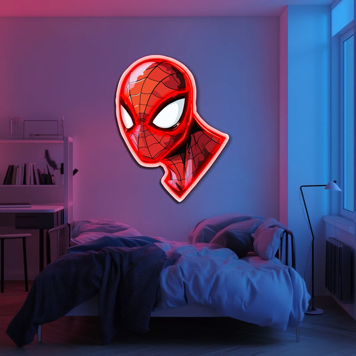 UV Printed Spider-Man Neon Wall Art- LV0086
