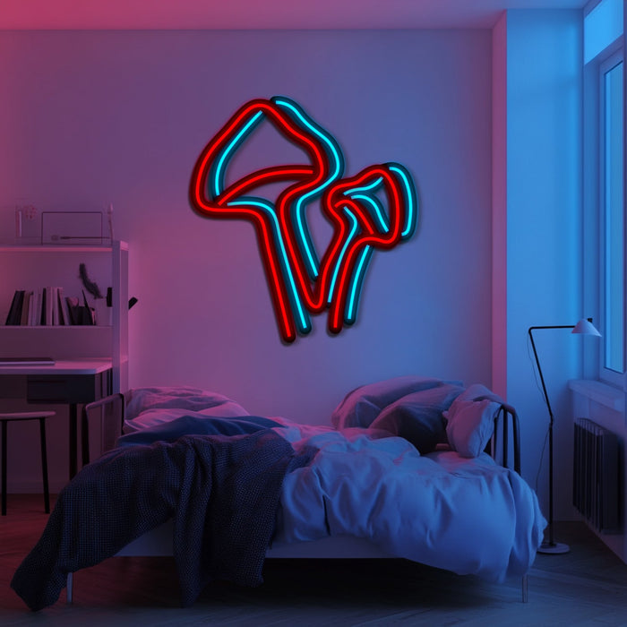 Mushroom Metal Neon Wall Art- LN0100