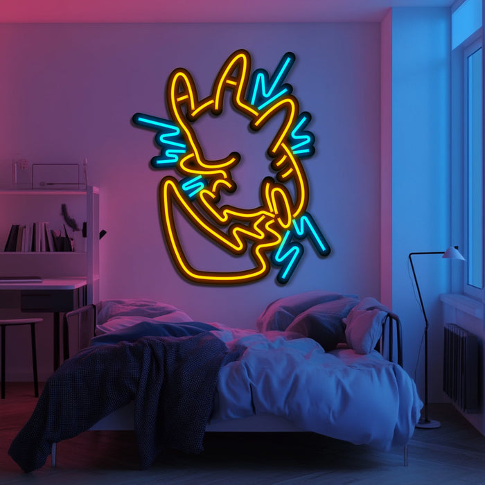 Pikachu Metal Neon Wall Art- LN0249