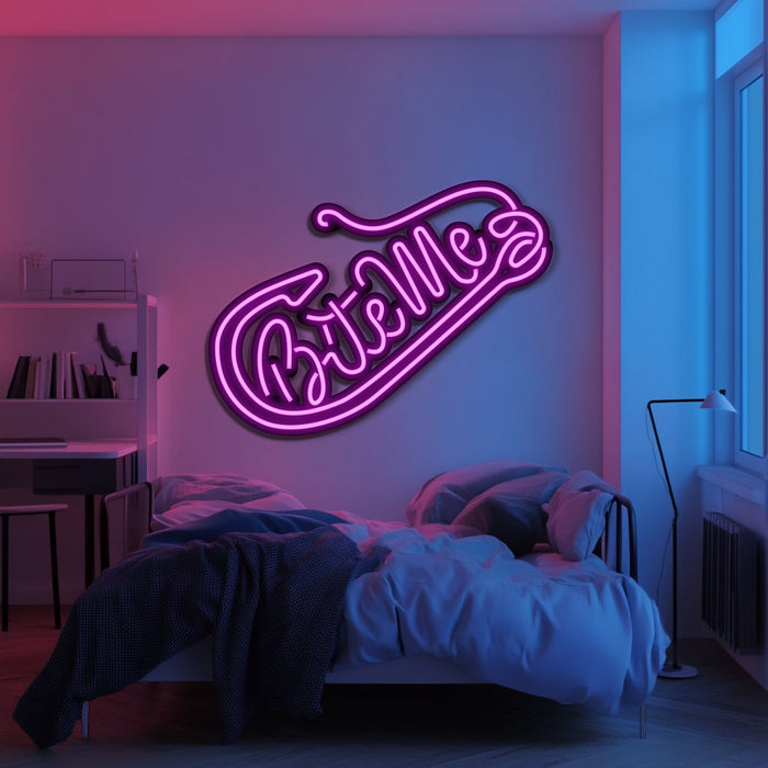 Bite Me Metal Neon Wall Art- LN0230