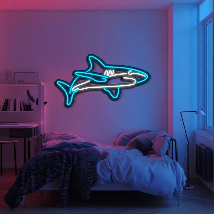 Shark Metal Neon Wall Art- LN0216