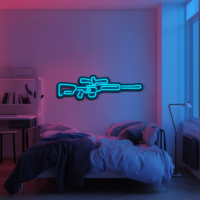 Sniper Metal Neon Wall Art- LN0130