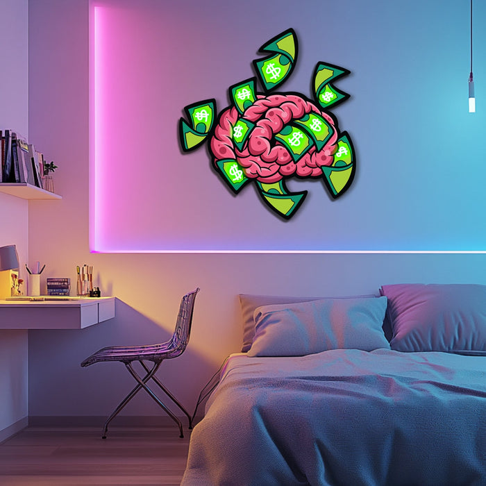 UV Printed Dollar Dreams Neon Wall Art- LV0099
