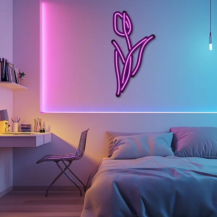 Tulip Metal Neon Wall Art- LN0171