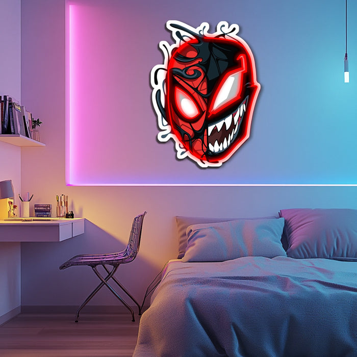 UV Printed Spider-Man Venom Neon Wall Art- LV0094
