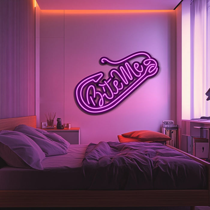 Bite Me Metal Neon Wall Art- LN0230