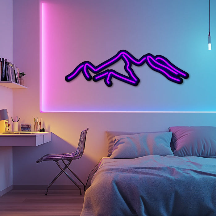 Om and Lotus Metal Neon Wall Art- LN0174