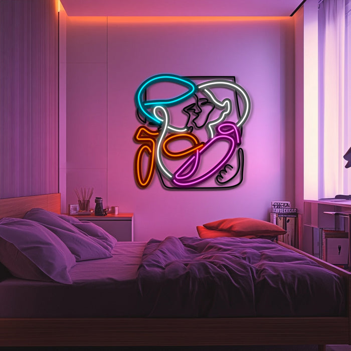 Abstract Metal Neon Wall Art- LN0102