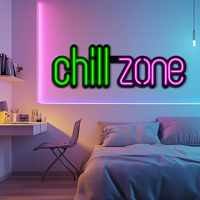 Chill Zone Metal Neon Wall Art- LN0135