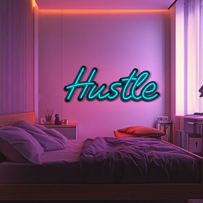 Hustle Metal Neon Wall Art- LN0142