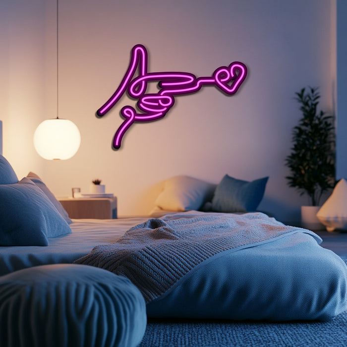 Heartfelt Weapon Metal Neon Wall Art- LN0126