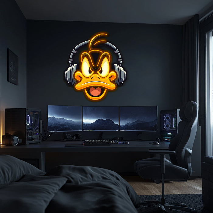 UV Printed Duffy Duck Neon Wall Art- LV0104