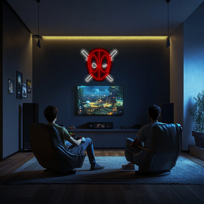 Deadpool Metal Neon Wall Art- LN0113