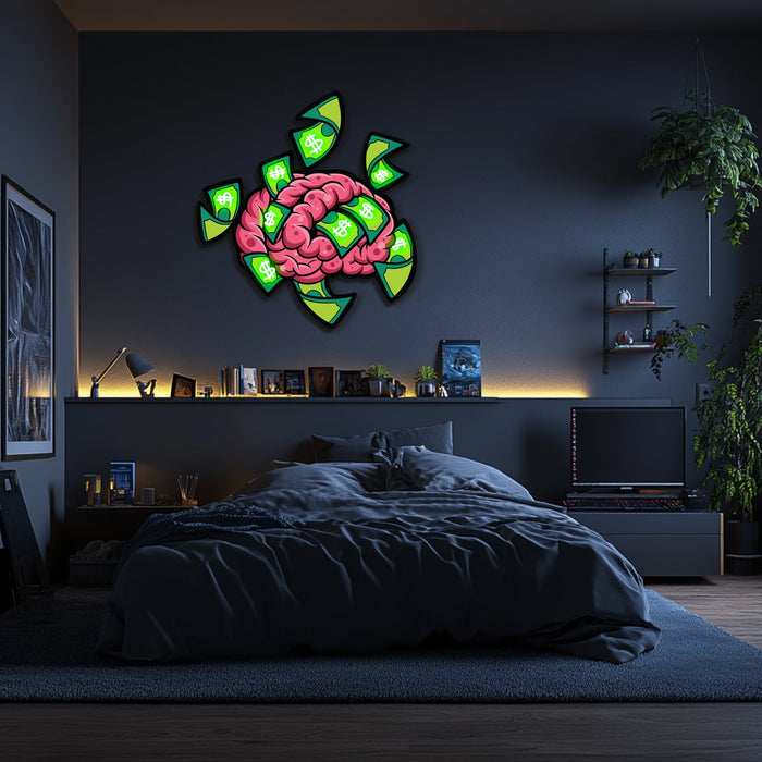 UV Printed Dollar Dreams Neon Wall Art- LV0099