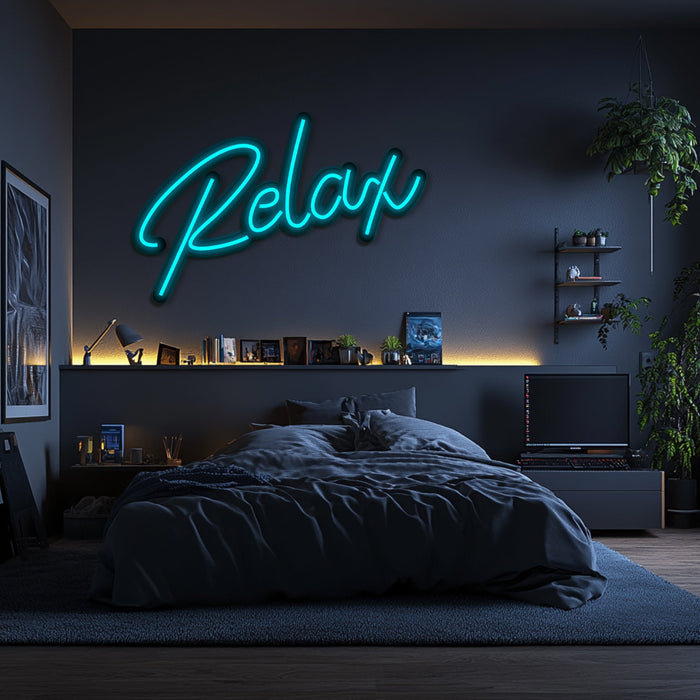 Relax Metal Neon Wall Art- LN0145