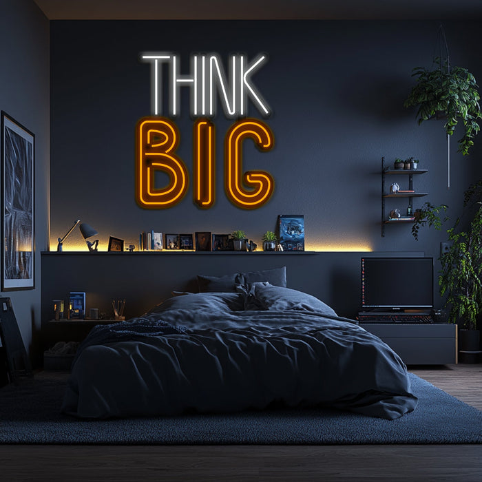 Think Big Metal Neon Wall Art- LN0241