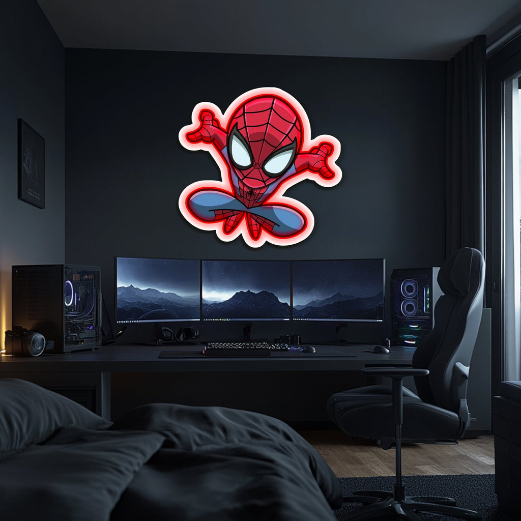 UV Printed Spider-Man Neon Wall Art- LV0093 — Specialty Food Source