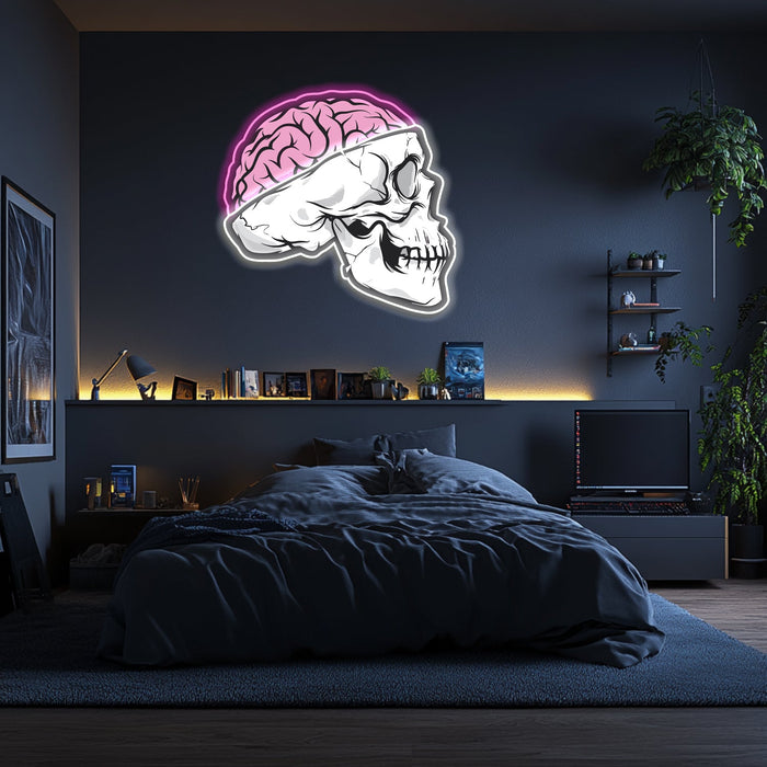 UV Printed Skull Brain Neon Wall Art- LV0097