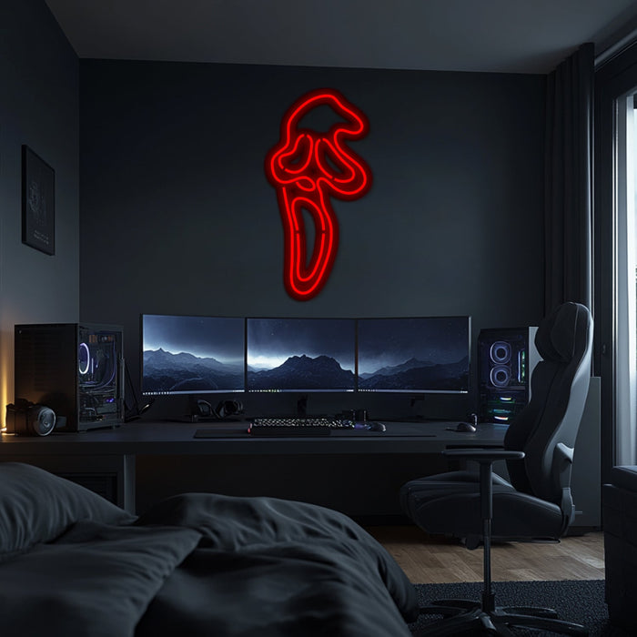 Scream  Metal Neon Wall Art- LN0252