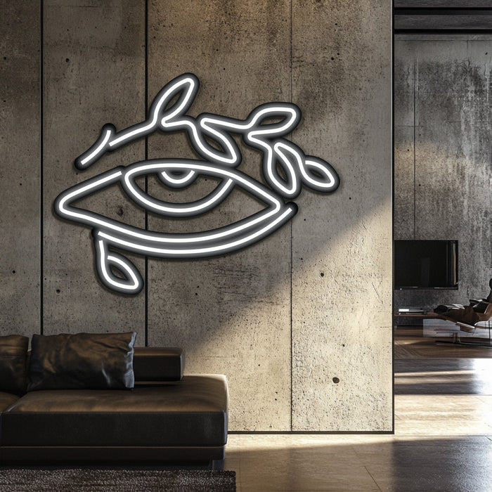 Flower Eye Metal Neon Wall Art- LN0190