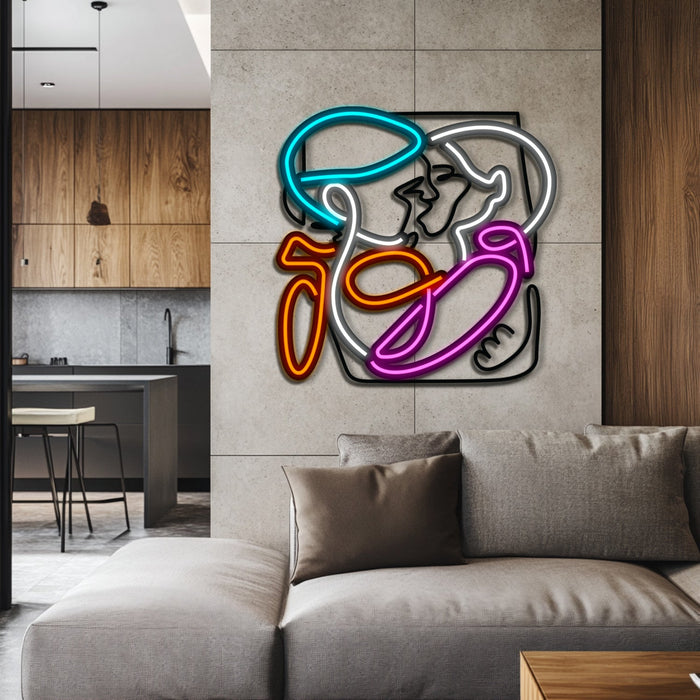 Abstract Metal Neon Wall Art- LN0102