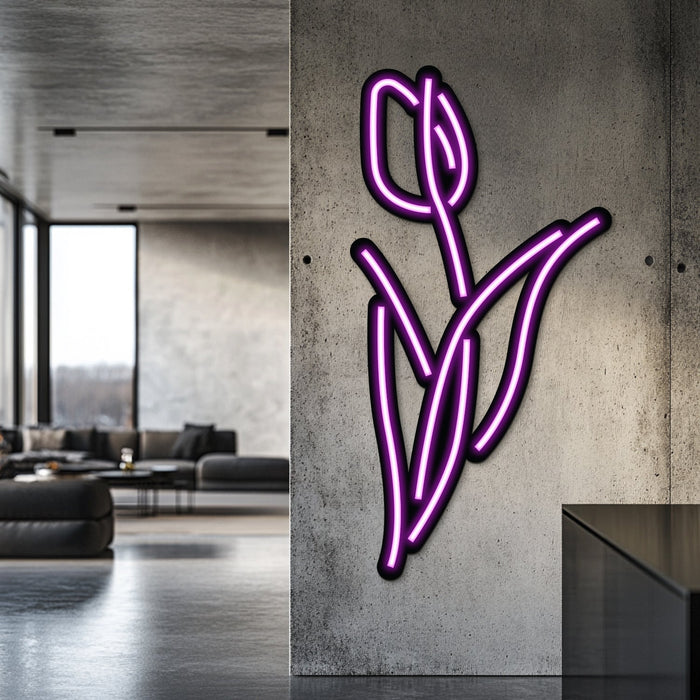 Tulip Metal Neon Wall Art- LN0171