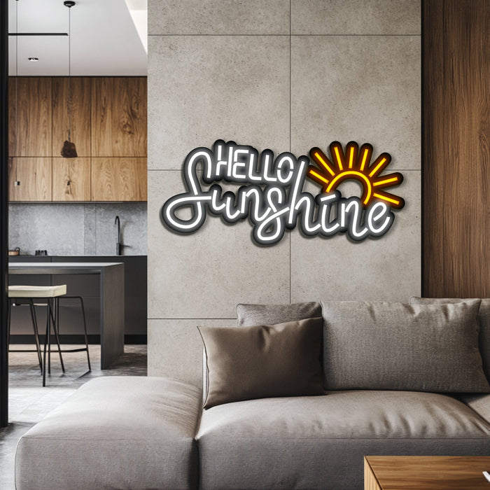 Hello Sunshine Metal Neon Wall Art- LN0234