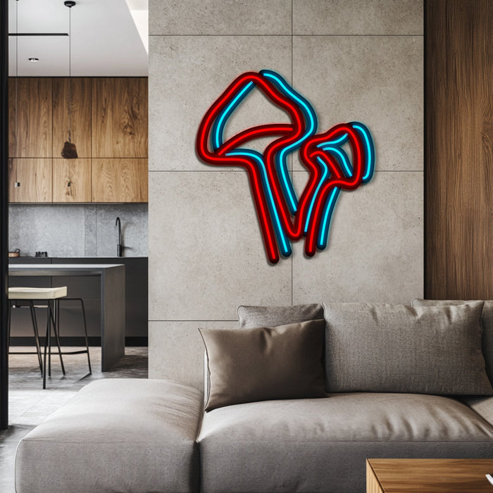 Mushroom Metal Neon Wall Art- LN0100