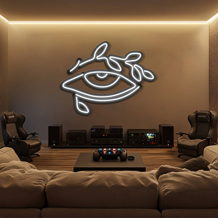 Flower Eye Metal Neon Wall Art- LN0190