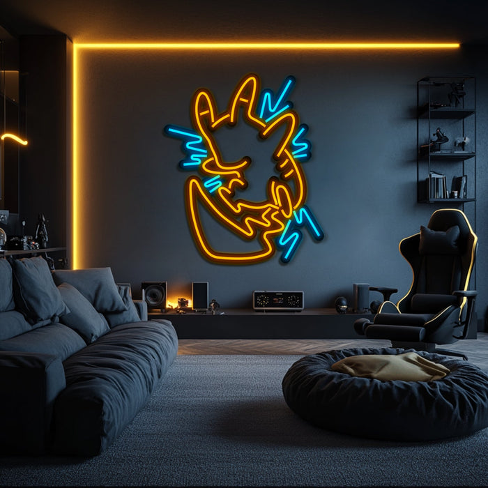 Pikachu Metal Neon Wall Art- LN0249