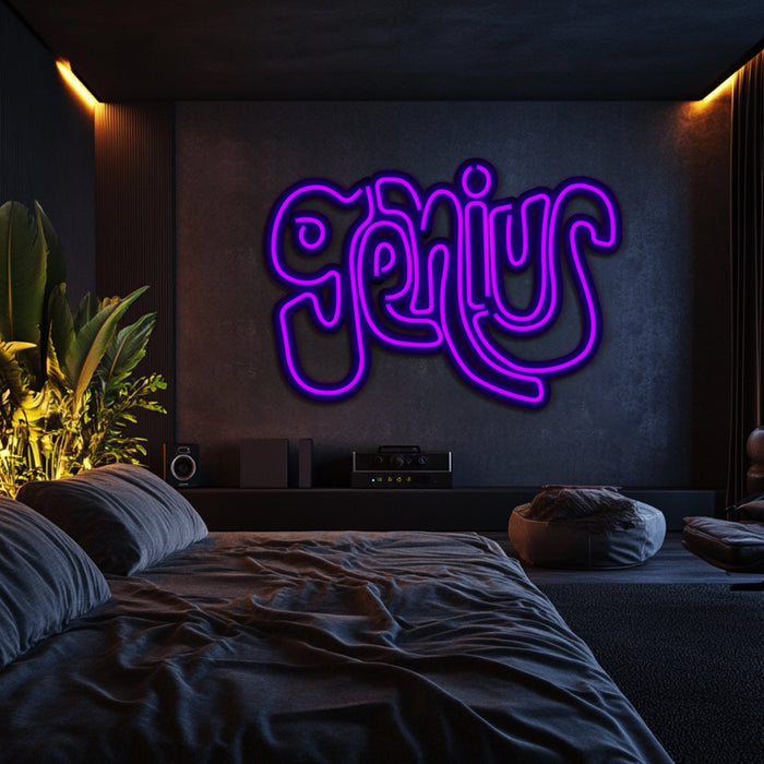 Genius Metal Neon Wall Art- LN0138