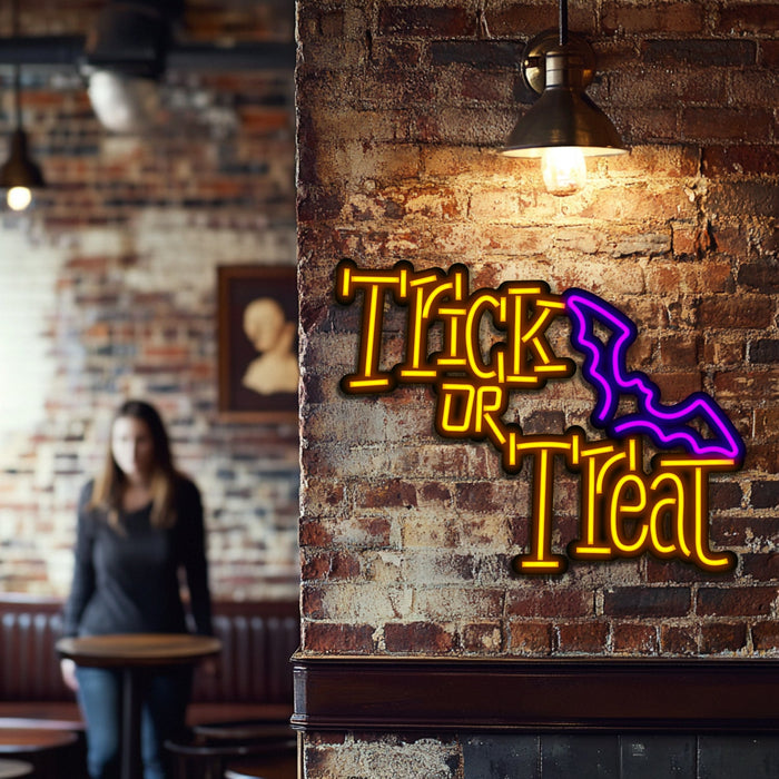 Trick or Treat Metal Neon Wall Art- LN0207