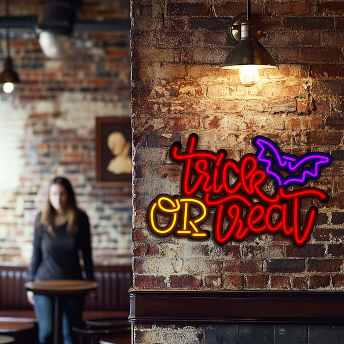 Trick or Treat Metal Neon Wall Art- LN0205